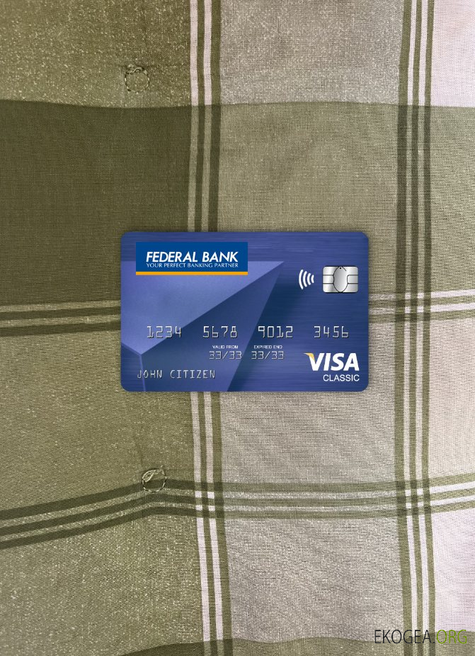 Inde Banque fédérale visa carte classique photolook recto